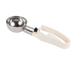 Cuillère inox 304 doseuse à glace à pression manche ivoire, taille 10, 100ml