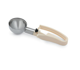 Cuillère inox 304 doseuse à glace à pression manche ivoire, taille 10, 100ml