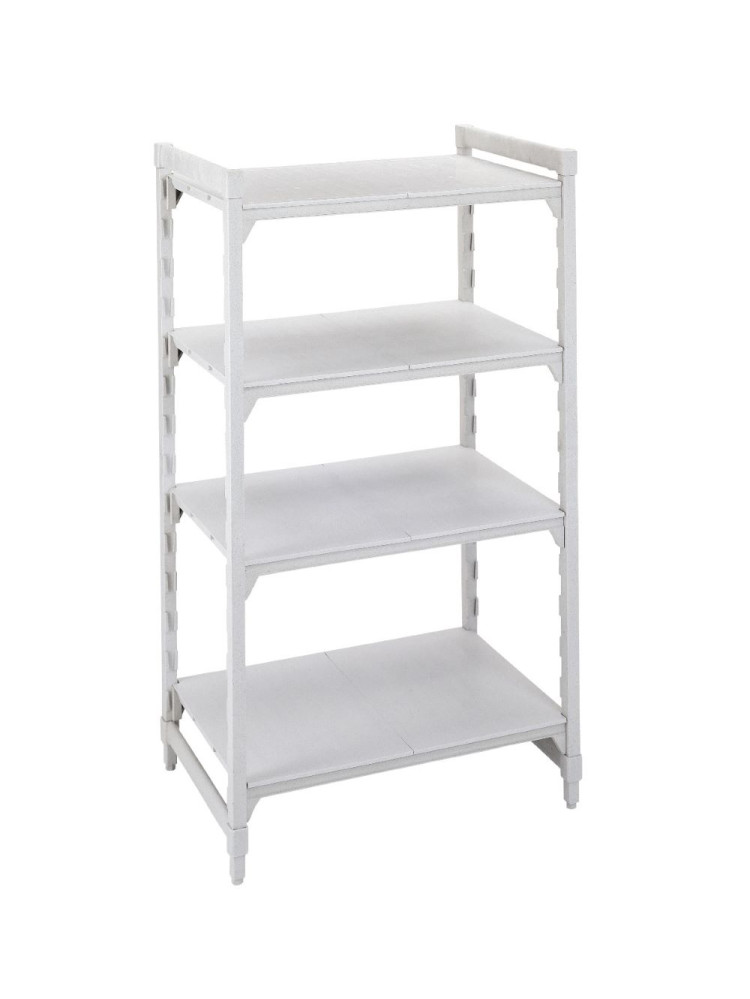 Fixed unit 4 full shelves - 40 x 178 x 170cm - Speckled white
