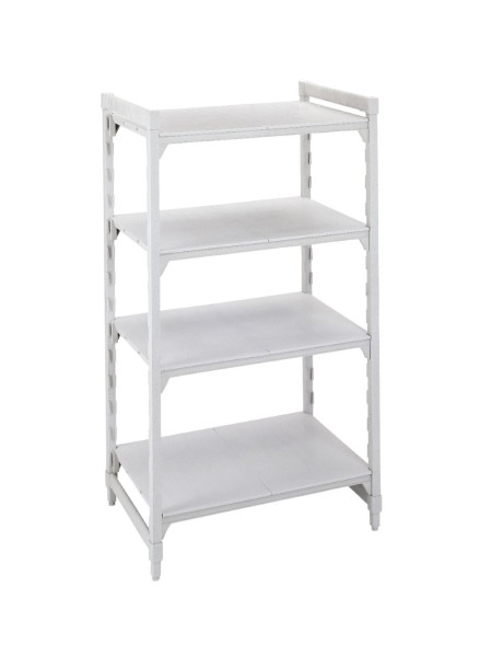 Fixed unit 4 full shelves - 40 x 178 x 170cm - Speckled white