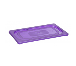 Couvercle en polypropylène violet transparent sans encoche GN 1/3