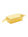 GN1/3 high-temperature tray, 100 mm deep, amber 2 handles