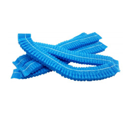 Blue hygiene cap clip *Accordion* non-woven - Bag of 100