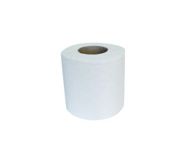 White cellulose wadding toilet paper on a roll - Pack of 24