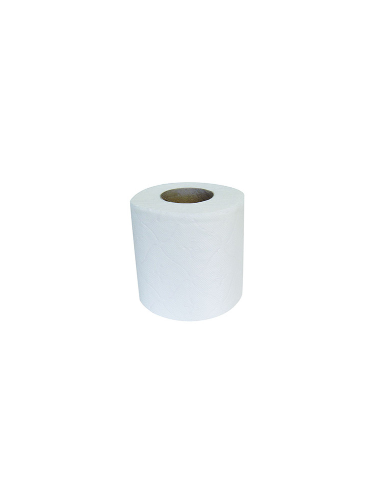 White cellulose wadding toilet paper on a roll - Pack of 24