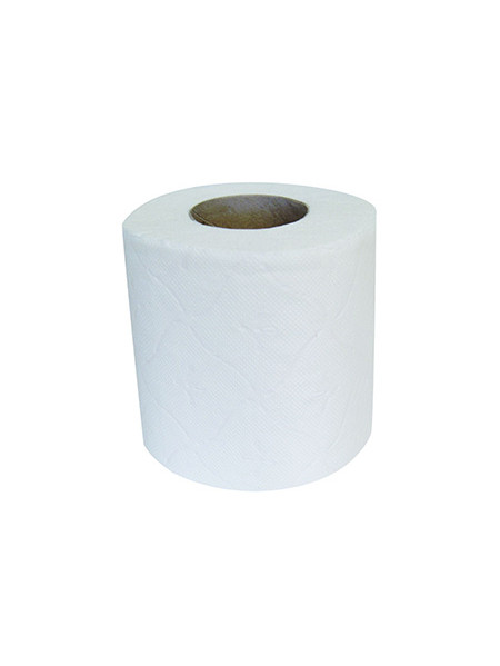 White cellulose wadding toilet paper on a roll - Pack of 24