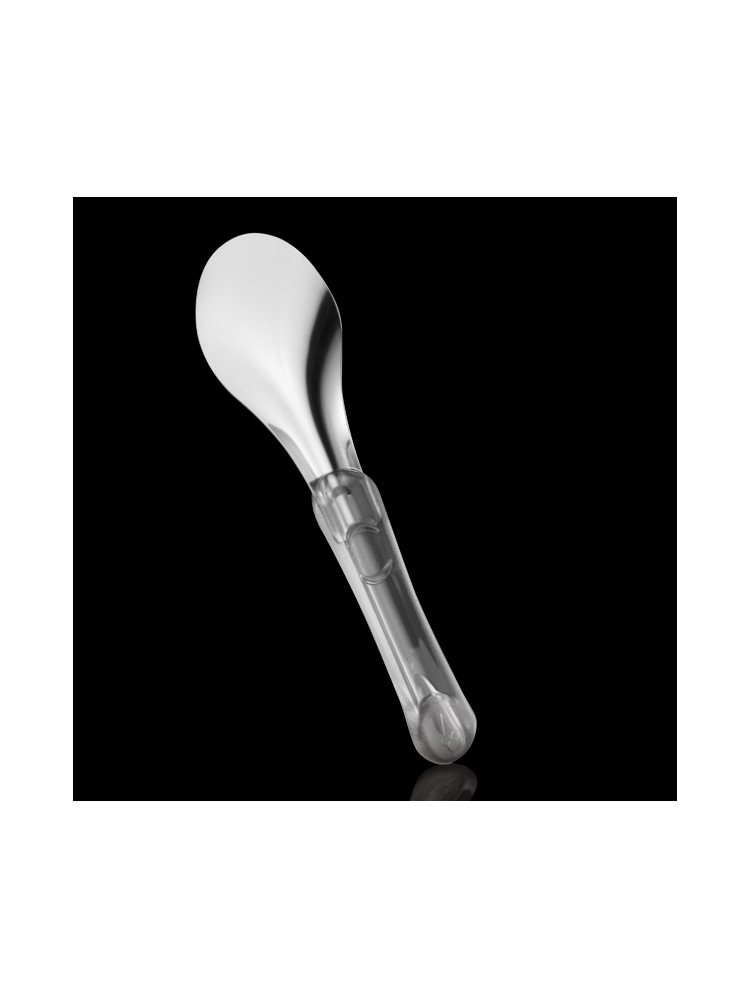 Ice cream scoop with transparent handle