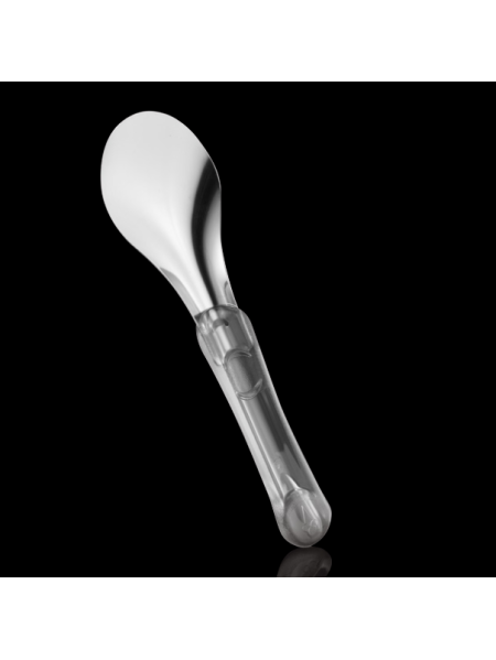 Ice cream scoop with transparent handle