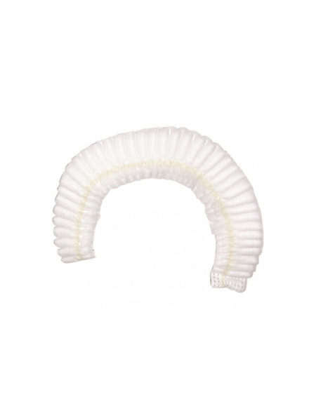 White accordion hiegene cap clip - Bag of 100