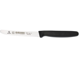 Couteau cranté Giesser manche noir -  Lame 11 cm