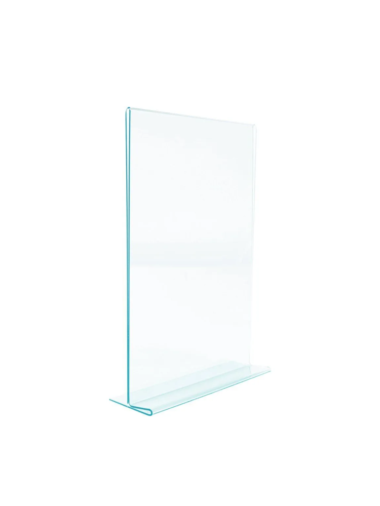 Portrait table poster holder in plexiglass A5 Vertical right