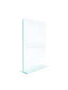 Portrait table poster holder in plexiglass A5 Vertical right