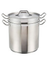 20L stainless steel casserole with drainer and lid