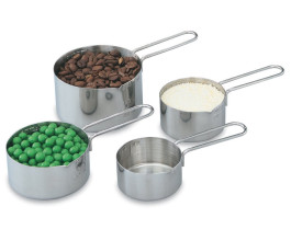 Set of 4 Vollrath stainless steel measuring cups