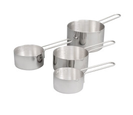 Set of 4 Vollrath stainless steel measuring cups