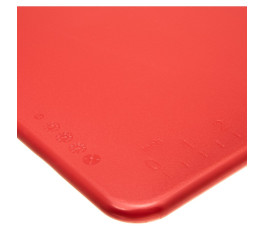 Red chopping board with hook - 45.7 x 30.5 x 1.3 cm