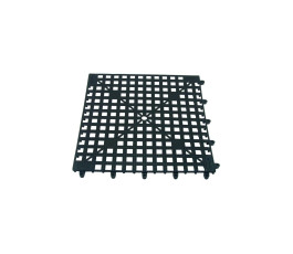 Black interlocking bar mat 33x33x1cm The Bars