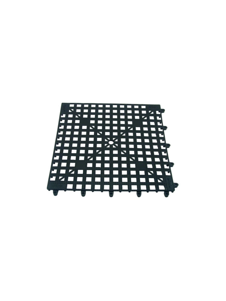 Black interlocking bar mat 33x33x1cm The Bars