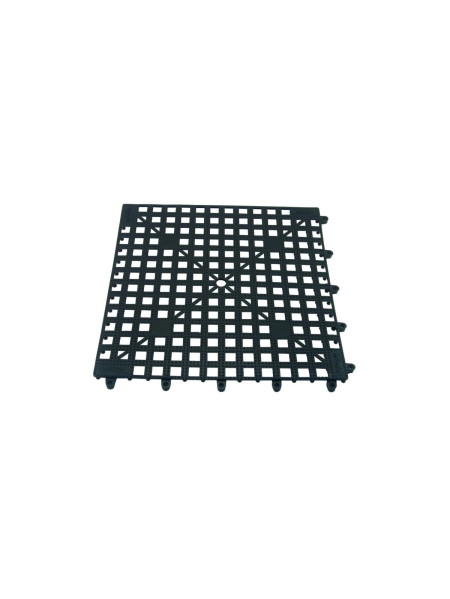 Black interlocking bar mat 33x33x1cm The Bars