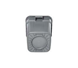 Poubelle d'extérieur carrée grise 106L Rubbermaid Brute