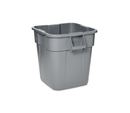 Poubelle d'extérieur carrée grise 106L Rubbermaid Brute