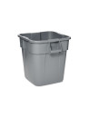 Poubelle d'extérieur grise 106L Rubbermaid BRUTE® résistant aux chocs