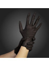 Black powder-free nitrile glove - size S - Box of 100