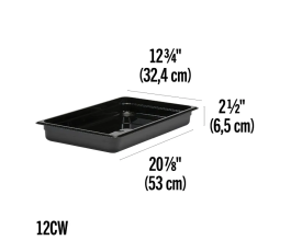 Cambro black food container - GN 1/1 - Depth 200 mm