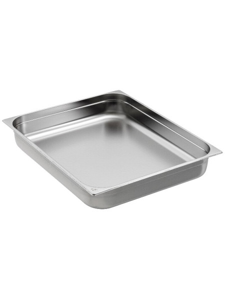 304 stainless steel container - GN 2/1 - Depth 65 mm - 18 L