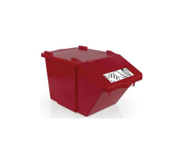 Poubelle 45L HACCP emboîtable - Rouge