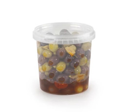 400ml plastic pot with white screw-on lid