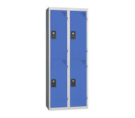 Locker Monobloc Multicases EVP 2 columns 4 lockers - Blue doors