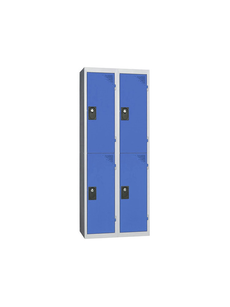 Locker Monobloc Multicases EVP 2 columns 4 lockers - Blue doors