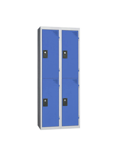 Locker Monobloc Multicases EVP 2 columns 4 lockers - Blue doors