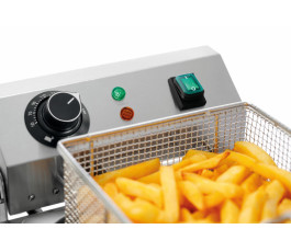 Bartscher double deep fryer with drain tap 2x9L