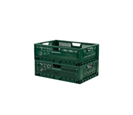 Caisse pliable verte Gilac 60 x 40 cm empilable 36L