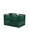 Foldable stackable container 600 x 400 x 190 mm - 36 L - green - Gilac