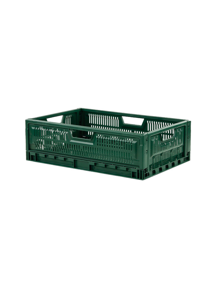 Foldable stackable container 600 x 400 x 190 mm - 36 L - green - Gilac