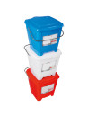 HACCP 12 L square bucket + watertight lid - Gilac - white