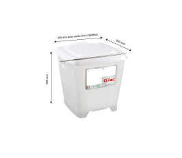 HACCP 12 L square bucket + watertight lid - Gilac - white