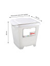 HACCP 12 L square bucket + watertight lid - Gilac - white