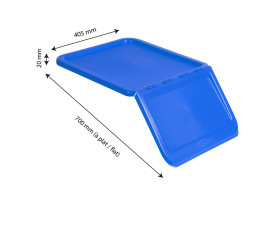 Lid for 40 L and 80 L ingredient containers - blue - Gilac