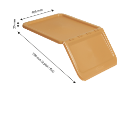 Beige lid for Gilac 40L and 80L ingredients bin