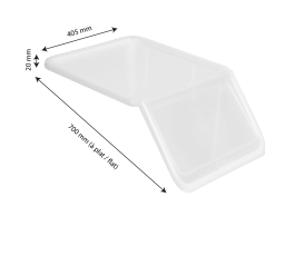 Transparent lid for Gilac 40L and 80L ingredient containers