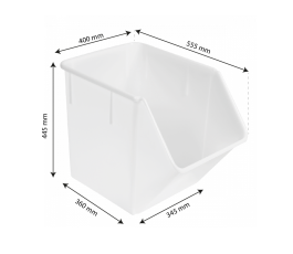 Bac 40 litres à ingrédients Gilac blanc