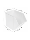 White ingredient bin 40L Gilac