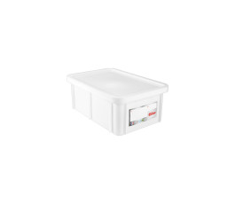 White HACCP 35L rectangular bin with lid Gilac