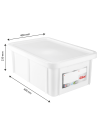 Bac HACCP Gilac 35L blanc rectangulaire avec couvercle