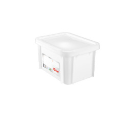 Red 15L rectangular HACCP bin with lid