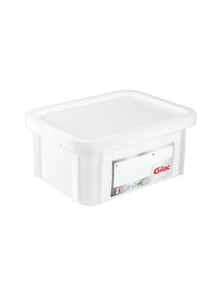 HACCP 12 L rectangular bin + lid - white